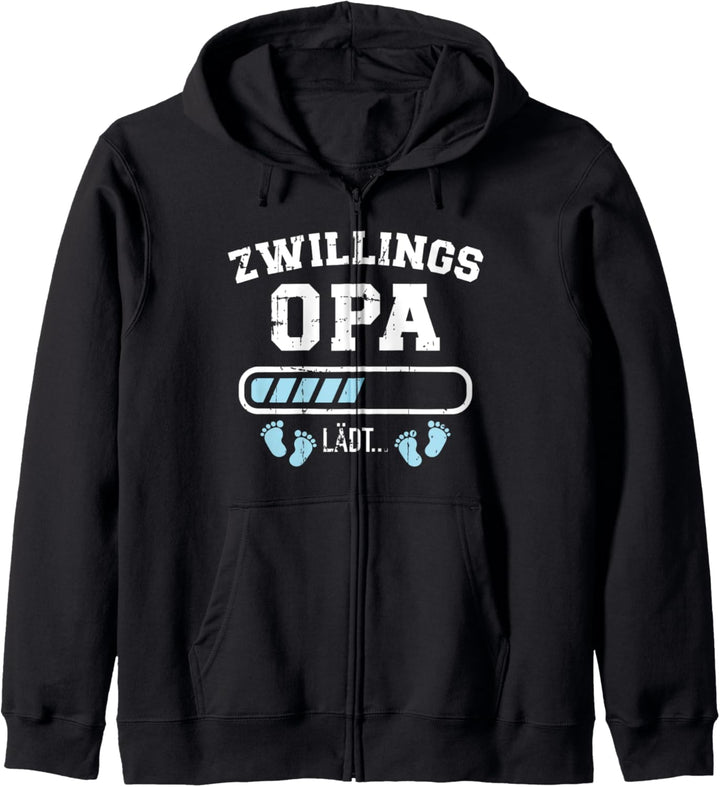 Zwillingsopa lädt für Opa von Zwillingen Kapuzenjacke