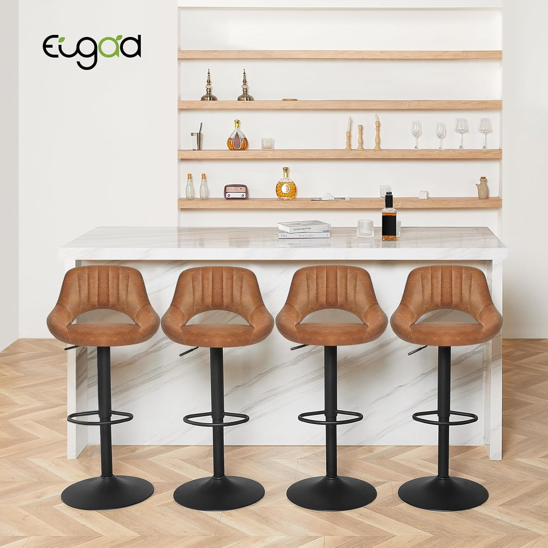 EUGAD 0667BY-2 2X Barhocker Designer Hocker Tresenhocker Bistrohocker 360° drehbar stufenlos höhenve
