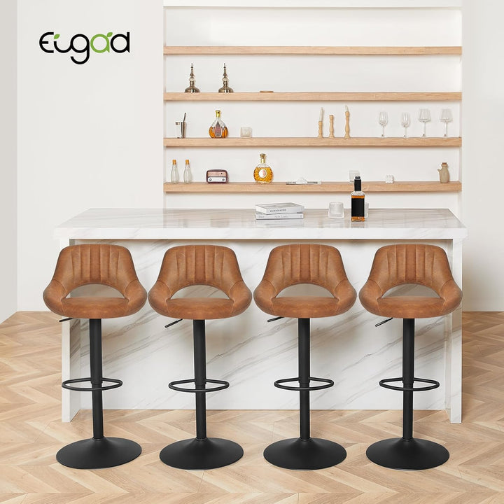 EUGAD 0667BY-2 2X Barhocker Designer Hocker Tresenhocker Bistrohocker 360° drehbar stufenlos höhenve