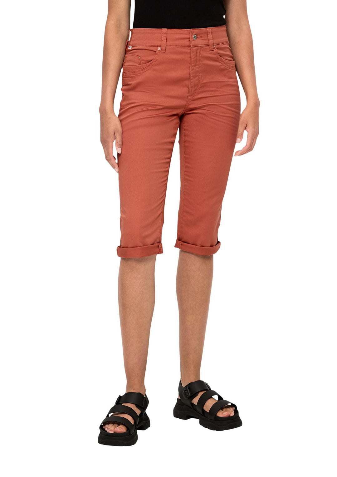 QS Slim: Capri aus Baumwollsatin 32 Orange, 32 Orange