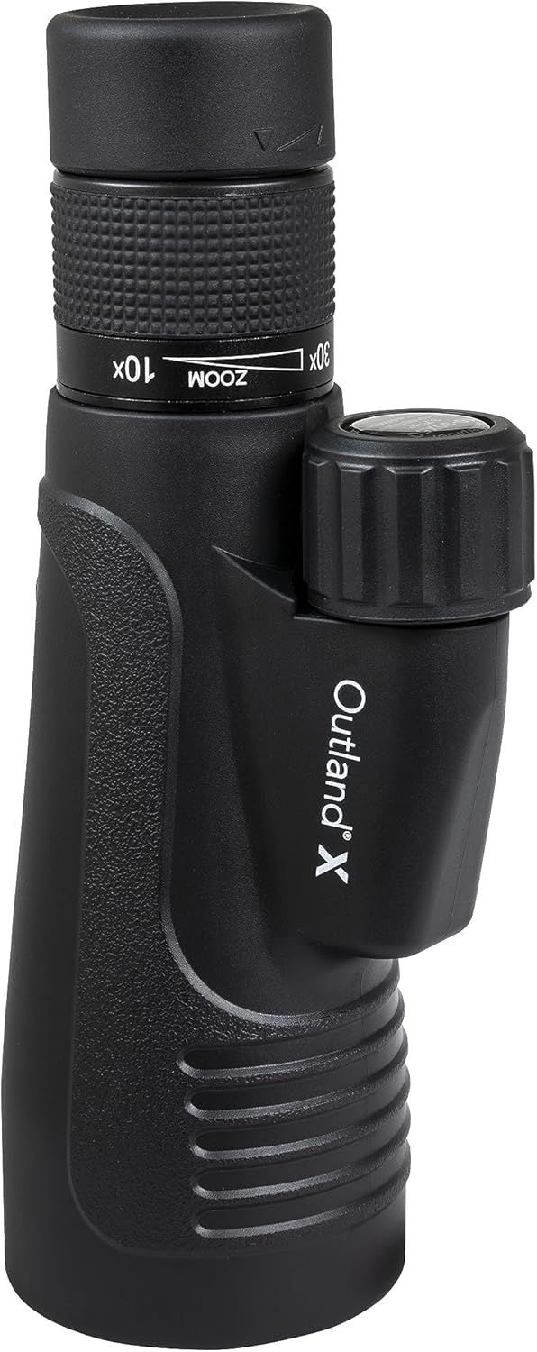 Celestron 72373 Outland X 10-30x50mm Waterproof Monocular with Tripod, Cleaning Cloth, Eyepiece Cove