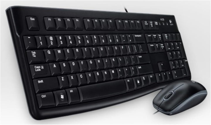 Logitech MK120 Kabelgebundenes Set mit Tastatur und Maus für Windows, Französisches AZERTY-Layout -