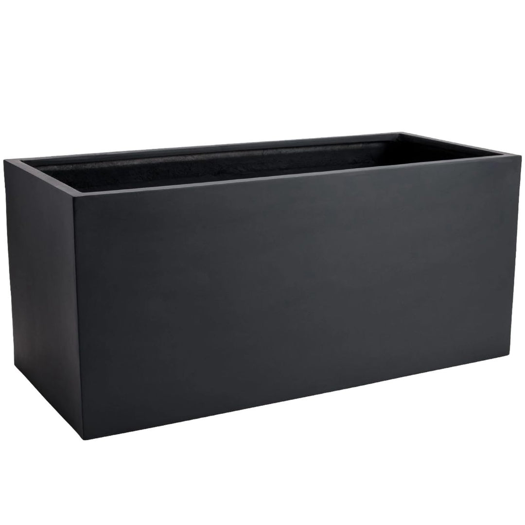 Vivanno Pflanzkübel Pflanztrog Blumentrog Fiberglas Anthrazit Maxi 45x100x45 45x100x45 cm Anthrazit