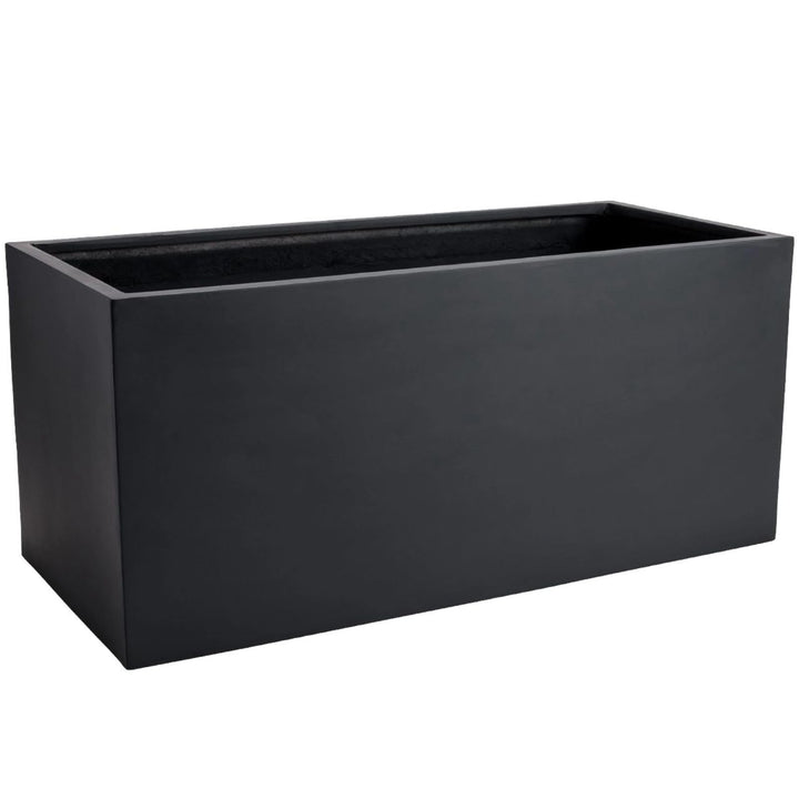 Vivanno Pflanzkübel Pflanztrog Blumentrog Fiberglas Anthrazit Maxi 45x100x45 45x100x45 cm Anthrazit