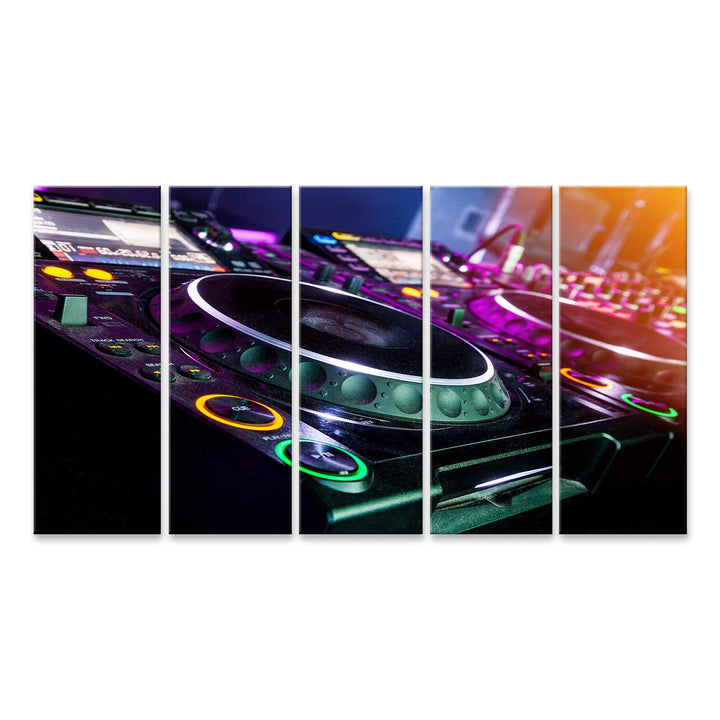 islandburner Bild auf Leinwand Dj Cd Player Mischpult Nachtclub Bilder Wandbilder Poster Leinwand 17