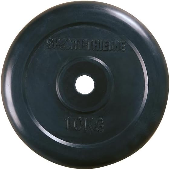 Sport-Thieme Hantelscheibe Gummiert | 30mm Gewichtscheibe | 0,5kg - 20kg | Gusseisenhantel Vollgummi