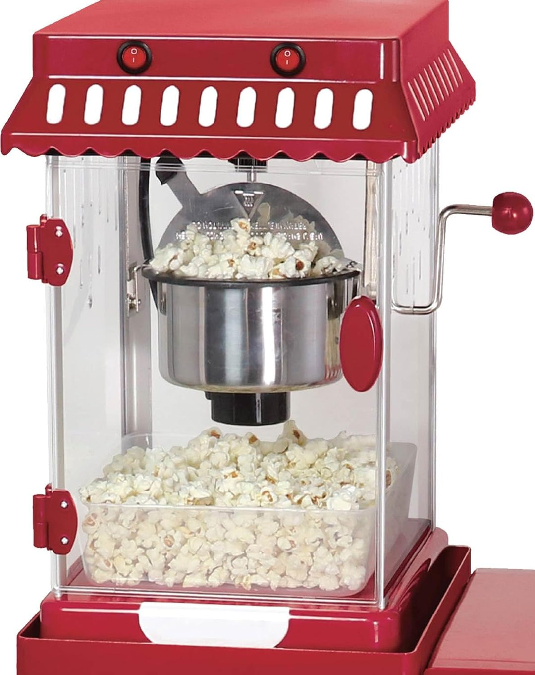 Retro XXL Popcorn-Maschine mit Wagen 1,15 Meter hoch Grosser Popcorn-Maker Epiq 80001270 - Ein Hingu