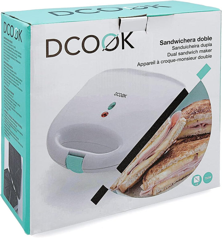 Dcook Sandwichmaker Doppel, Schwarz, Standard