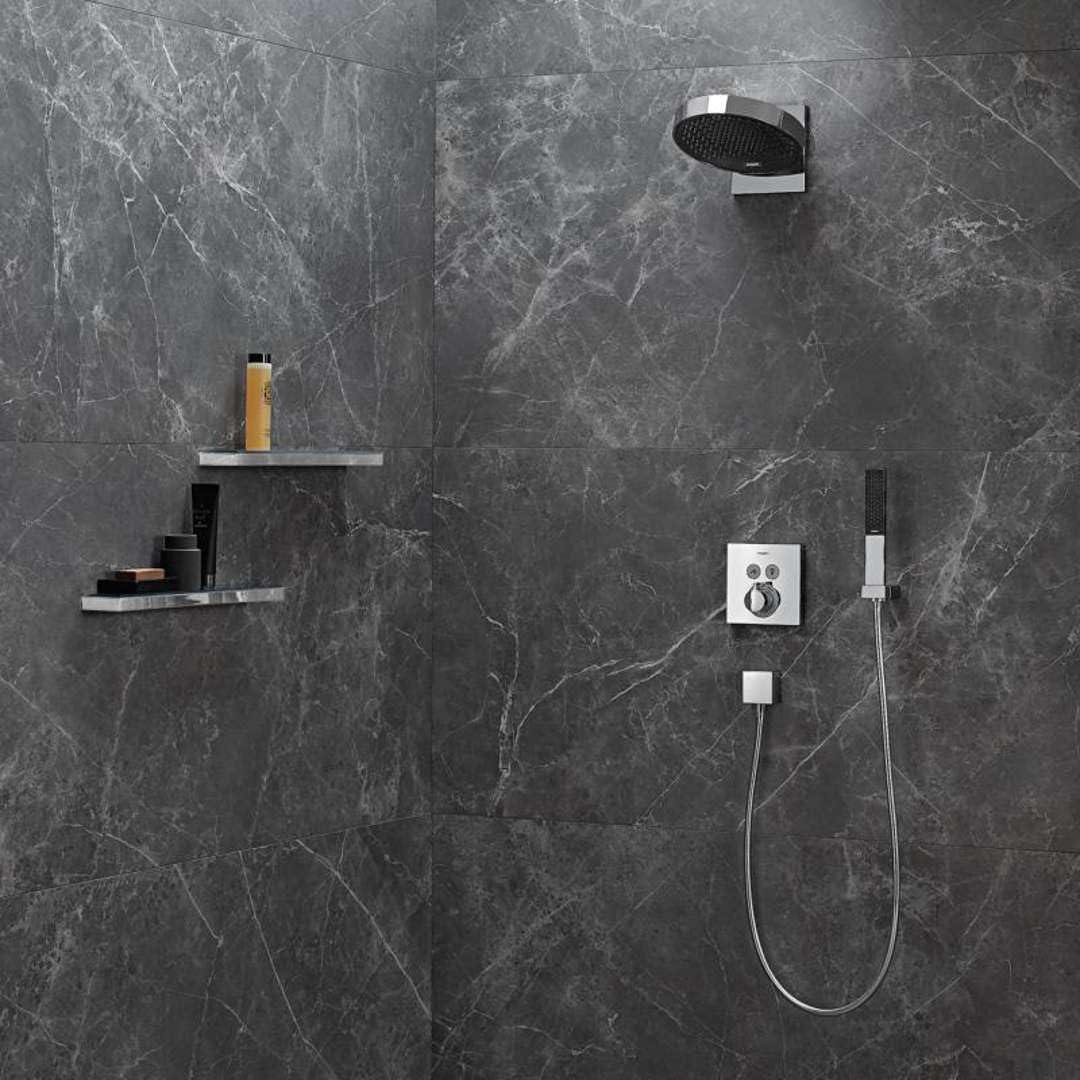hansgrohe Duschkopf Regendusche Rainfinity (250mm, rund, 1 Strahlart, Wandmontage) mattweiss