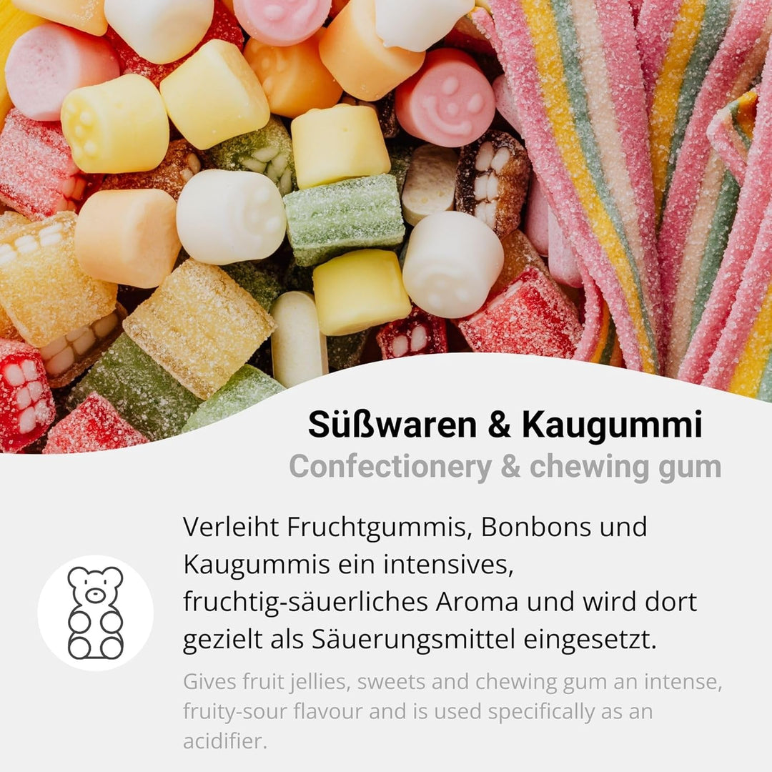 Apfelsäure Pulver 25kg Lebensmittelqualität E296 Säuerungsmittel Malic Acid
