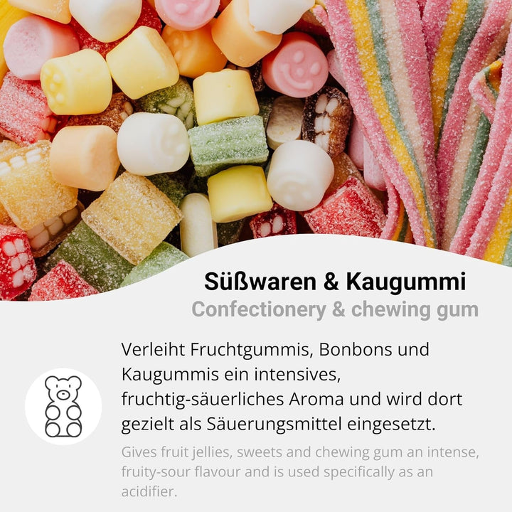 Apfelsäure Pulver 25kg Lebensmittelqualität E296 Säuerungsmittel Malic Acid