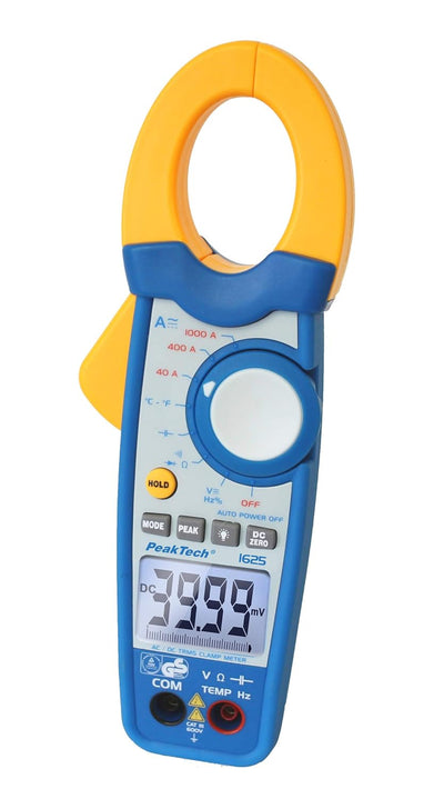 PeakTech 1625 – True RMS Stromzange 1000A AC/DC, Digital Multimeter, Zangenmessgerät, TÜV/GS, Stromm