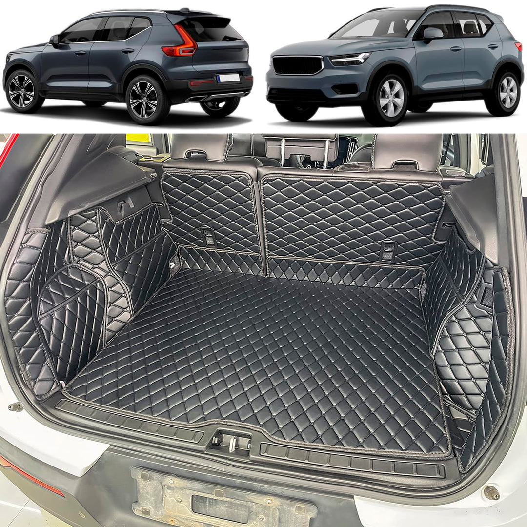 Kofferraumwanne kompatibel mit Volvo XC40 2018–2022 (mit elastischem Spanngurt auf der rechten Koffe