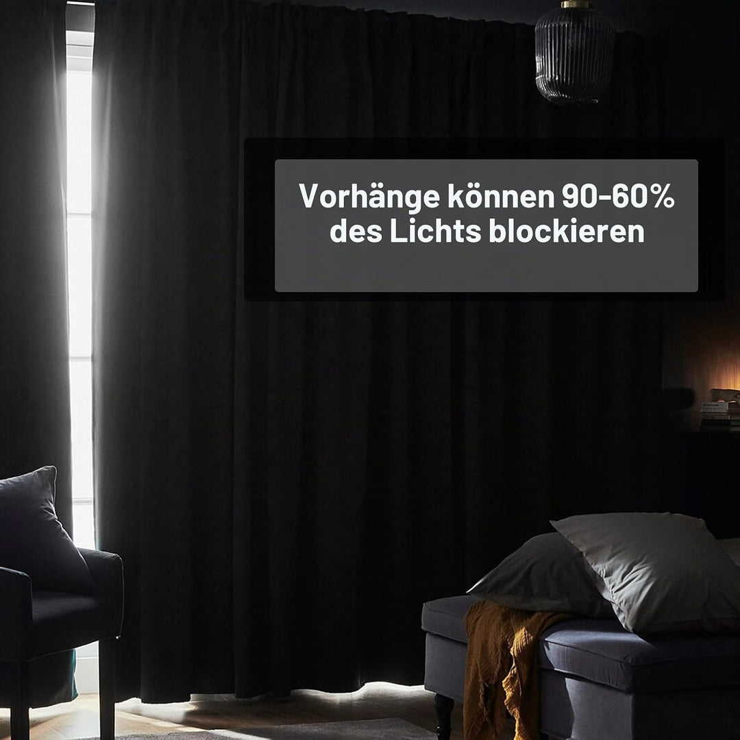 JIUZHEN Blickdicht Vorhänge Gardinen Ösenvorhang für Schlafzimmer Wohnzimmer,Beige Verdunkelungsvorh