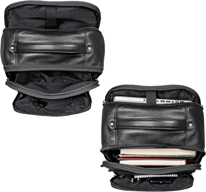 STILORD 'Gordon' Rucksack Leder Herren und Damen Messenger Rucksack Laptop 17 Zoll Lederrucksack Dam