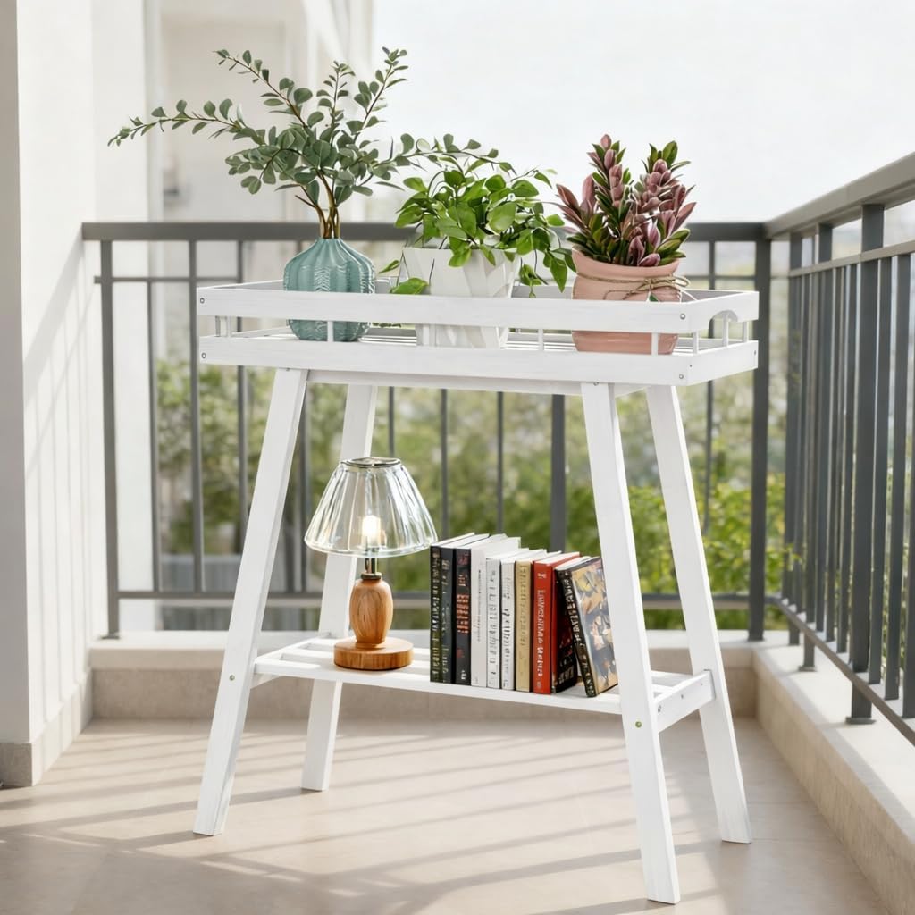 BAMBANG Pflanzenständer Blumenständer Pflanzenregal Blumenbank Breit Bambus für Innen,Blumenregal Bl
