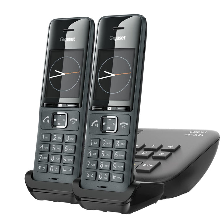 Gigaset Comfort 520HX Duo & Box 200A - 2 DECT-Mobilteile mit Ladeschale - Elegantes Schnurloses Tele