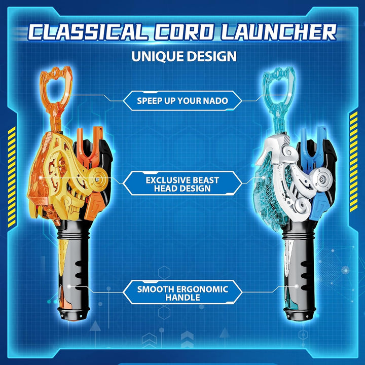 INFINITY NADO Kreisel für Kinder Metall Spielzeug Jungen, Battle Tops Kreisel Launcher Spielzeug, Sp