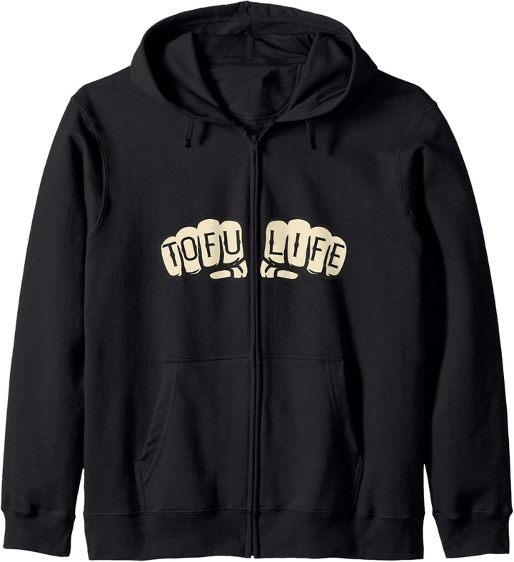 Tofu Leben Lustige Vegan Veggies Meatless Foodies Kapuzenjacke