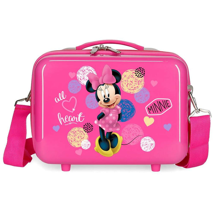 Disney Love Minnie Anpassungsfähiger Schönheitsfall Rosa 29x21x15 cms ABS Herzbeutel, Herzbeutel