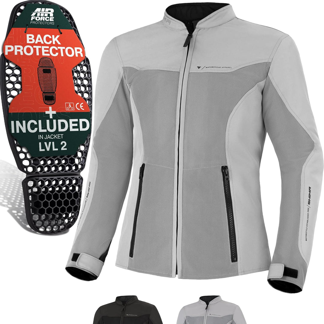 SHIMA OPENAIR LADY Motorradjacke Damen - Leichte, Atmungsaktive Sommer Mesh Motorcycle Stadt Textilj