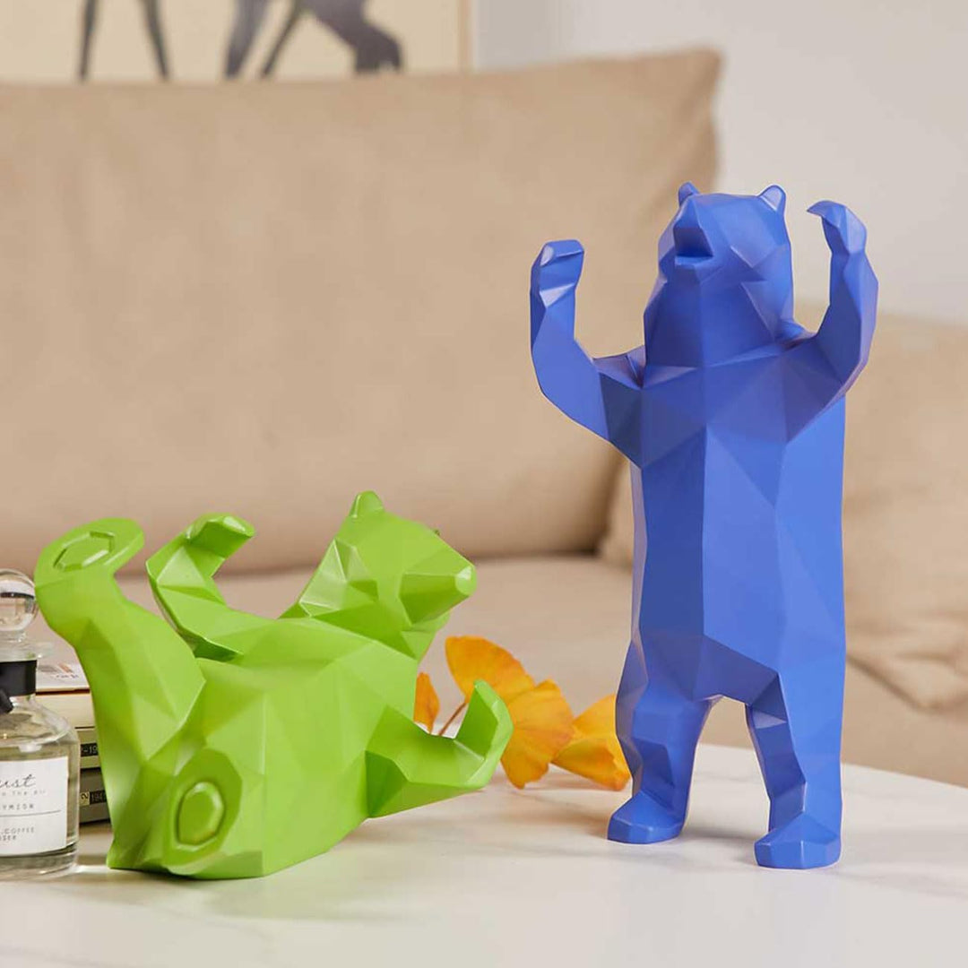 NENBOLEC Modern Skulptur Arts Bär Dekor Figuren Tier Statue Geschenk Wohnzimmer Kunst Polyresin Orna