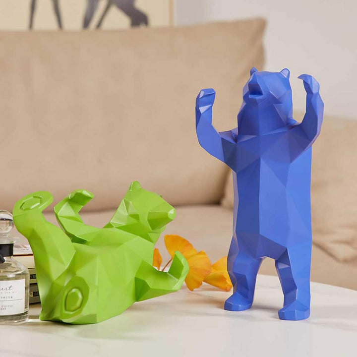 NENBOLEC Modern Skulptur Arts Bär Dekor Figuren Tier Statue Geschenk Wohnzimmer Kunst Polyresin Orna