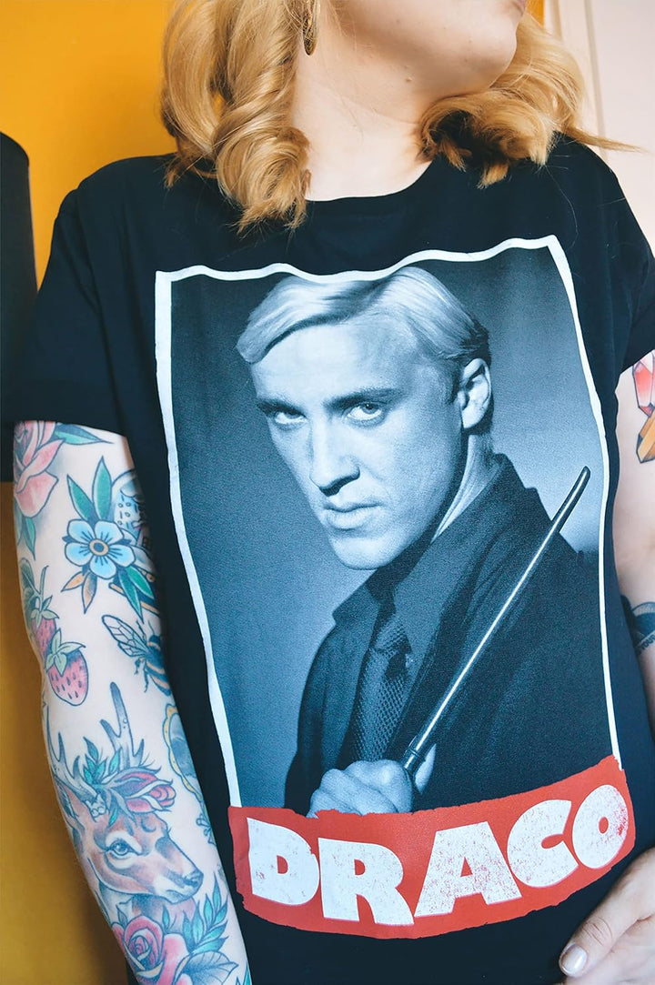 Elbenwald Harry Potter Draco Malfoy T-Shirt Verschiedene Motive Slytherin Damen Herren Baumwolle M D