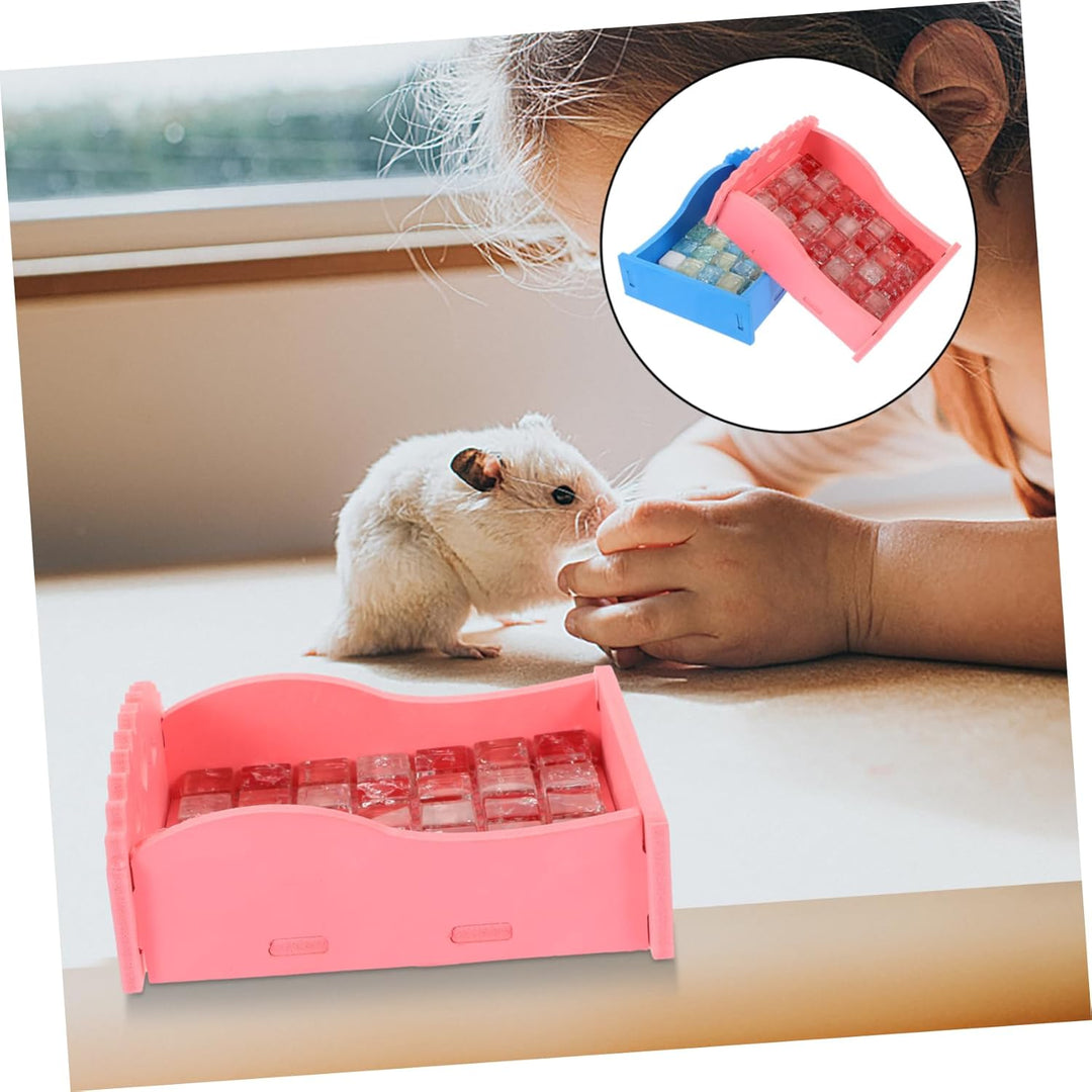 2stücke Kühlendes Bettbrett Kristallkissen Praktische Matte Für Hamsterzubehör Waschbares Haustierbe