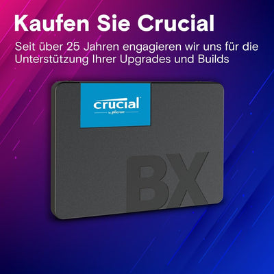 Crucial BX500 1TB 3D NAND SATA 2,5 Zoll Interne SSD - Bis zu 540MB/s - CT1000BX500SSD101 (Acronis Ed