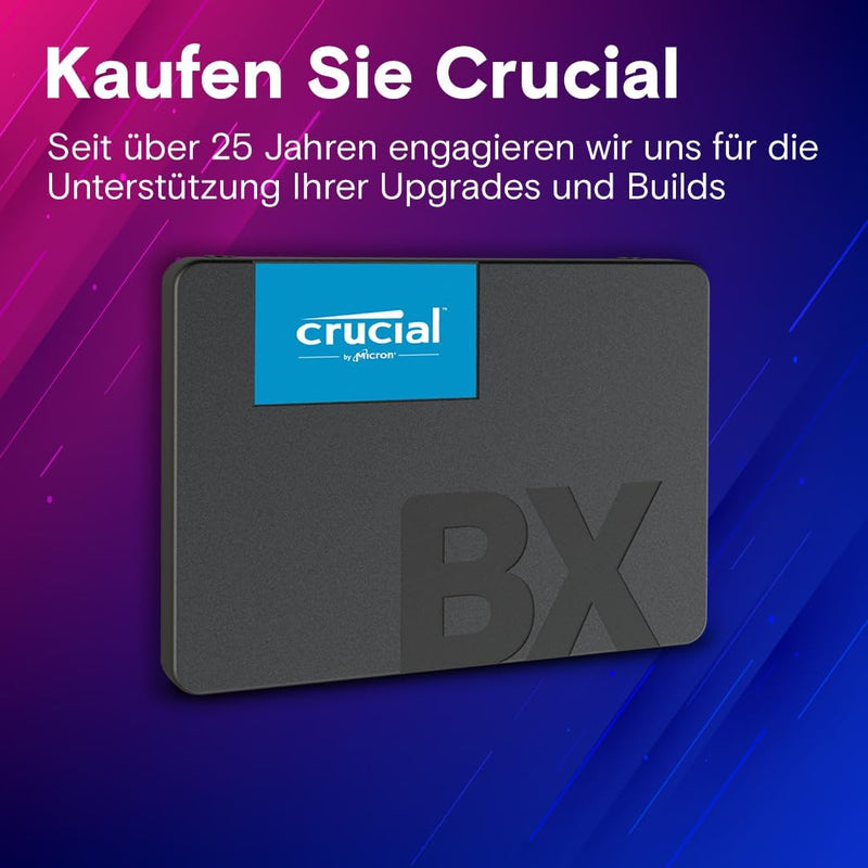 Crucial BX500 1TB 3D NAND SATA 2,5 Zoll Interne SSD - Bis zu 540MB/s - CT1000BX500SSD101 (Acronis Ed