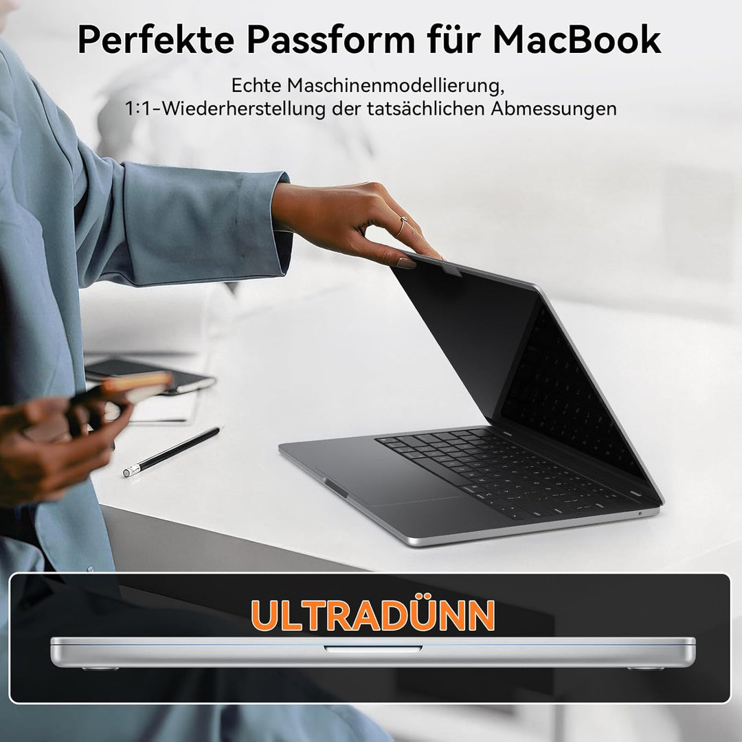Mamol 360° Magnetischer Blickschutzfilter für MacBook Air 13.6 Zoll 2022-2026 (M2/M3/M4/M5 Chip), 4-