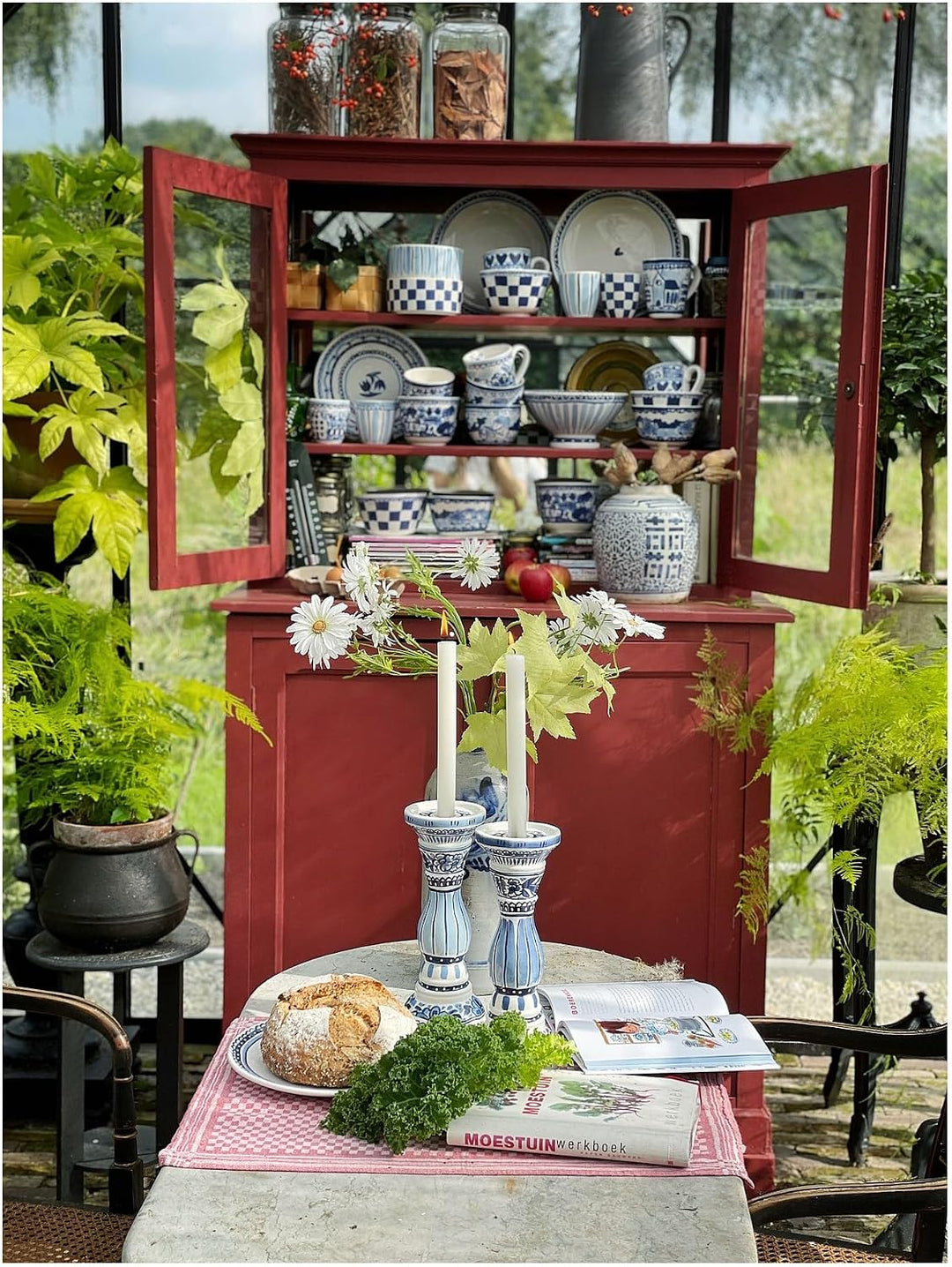 Tiefes Teller Delfts Blond Ø23 cm – Keramikteller mit Tulpenmotiv im Delfter Blau Diep Bord Tulp Del