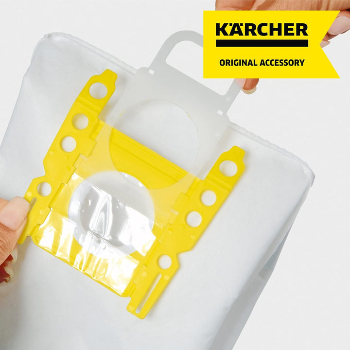 Kärcher 6.904-329.0 Filterbeutel Ersatz (5 stück), 1 - Pack (Packung mit 2) Weiss / Gelb 1 - Pack (P