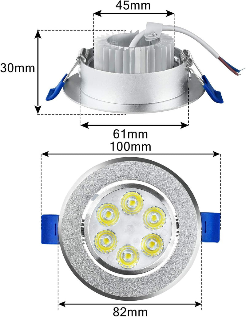 AufuN 20 x 3W LED Einbauleuchte Schwenkbar Warmweiss LED Deckenspot LED Einbauspot LED Spot Einbaule