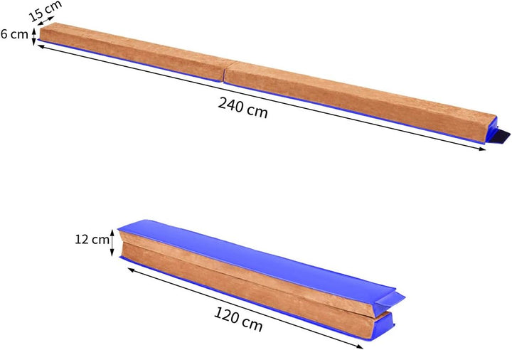 DREAMADE Balken für Turnen, Schwebebalken klappbar, Balance Beam, Übungsbalken Gymnastikbalken Balan