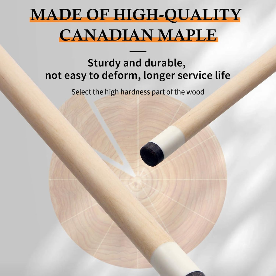 Kmise Billard Queue-Set, 147cm 18–21 oz Professionelles Billardqueue aus kanadischem Ahorn, Neuer ve