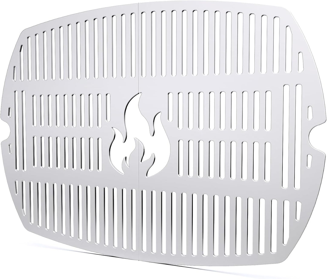 teileplus24 GRE-1-Q2 Grillrost Komplett Set aus V2A Edelstahl kompatibel mit Weber Q200 | Q220 | Q26