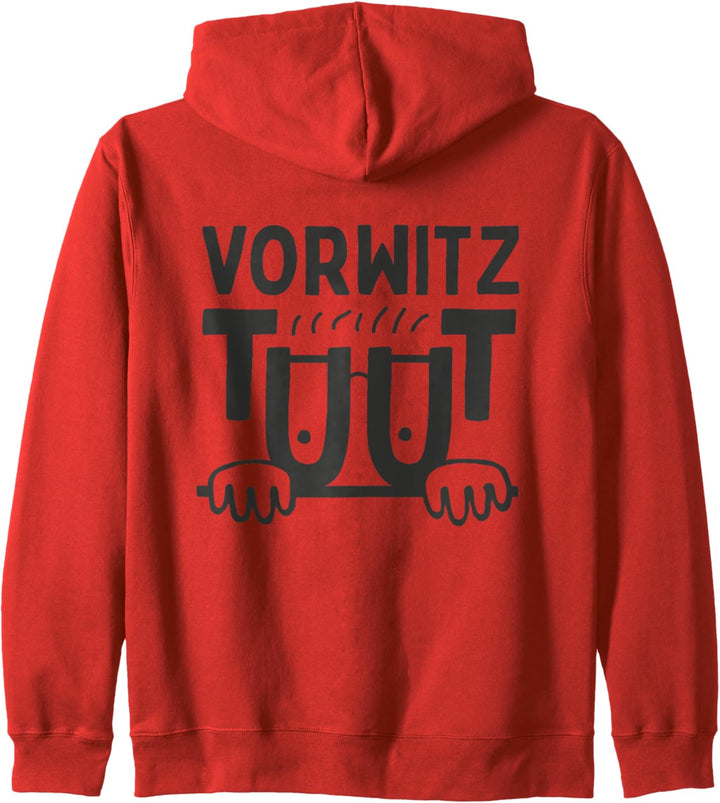 "Vorwitztuut" - Saarland Neugierig Lustig Dialekt Kapuzenjacke