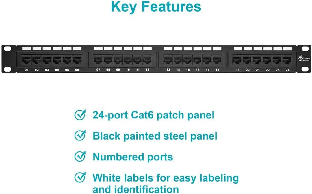 Monoprice Patchpanel (kompatibel mit 568A/B) Cat6 1u 50, Cat6 1u 50