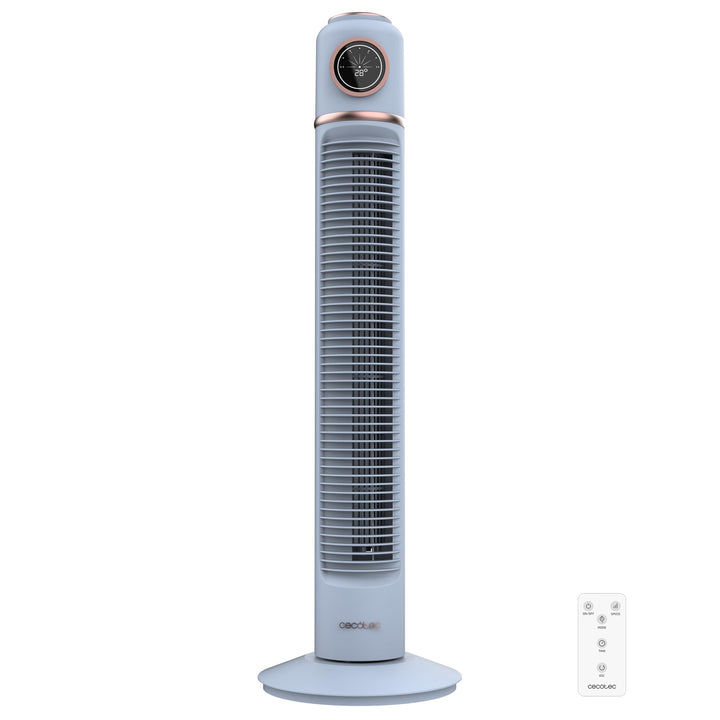 Cecotec - Turmventilatoren EnergySilence 1090 Skyline Retro Smart Blue von 81 cm, 40W, Display LED,
