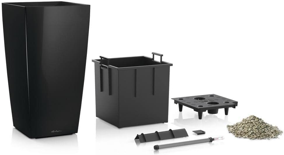 LECHUZA CUBICO Premium 40 schwarz hochglanz 18196 39.5x39.5x75.5 cm Schwarz Hochglanz, 39.5x39.5x75.