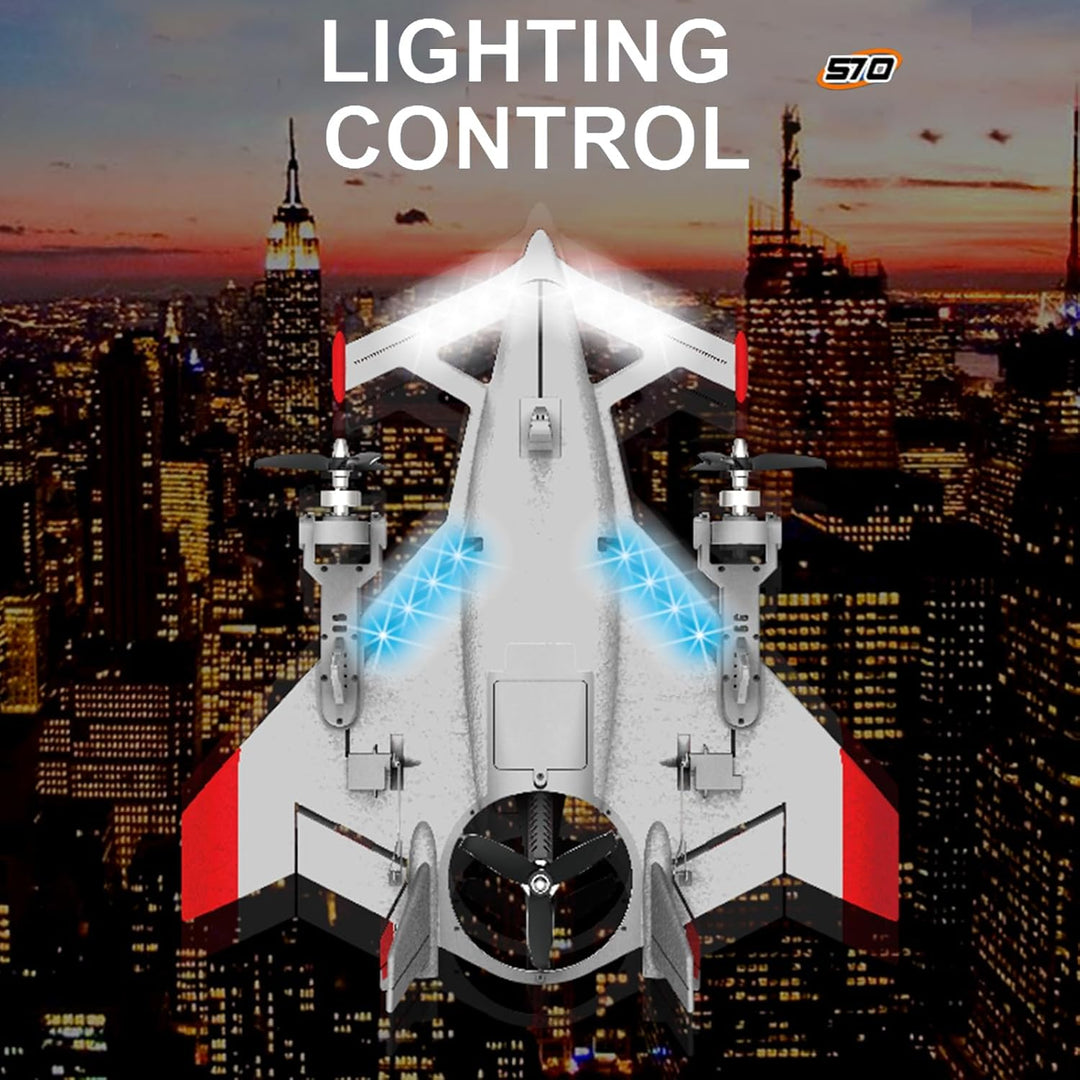 FLYCOLOR QIDI 570 RC Flugzeug 2,4 GHz 6CH RC Segelflugzeug Festflügelflugzeug 3 Flugmodelle Bürstenl
