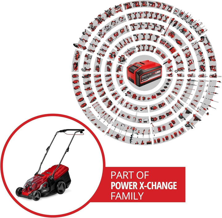 Einhell Akku-Rasenmäher GE-CM 36/36 Li Kit Power X-Change (36 V, 36 cm Schnittbreite, bis 400 m², Br