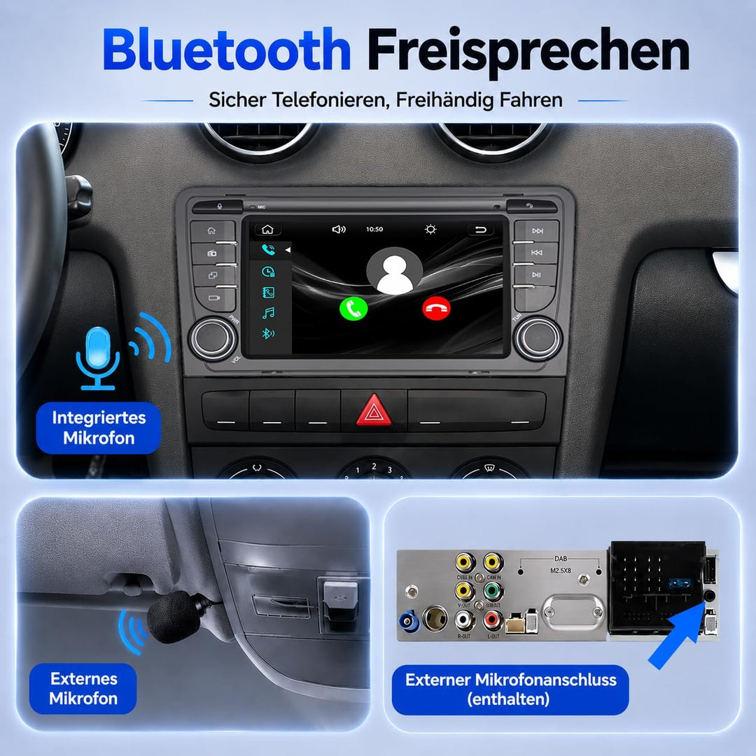 Linux Autoradio Blitzstart für Audi A3 S3 RS3 8P 2003-2012 Wireless CarPlay/Android Auto/Bluetooth/A