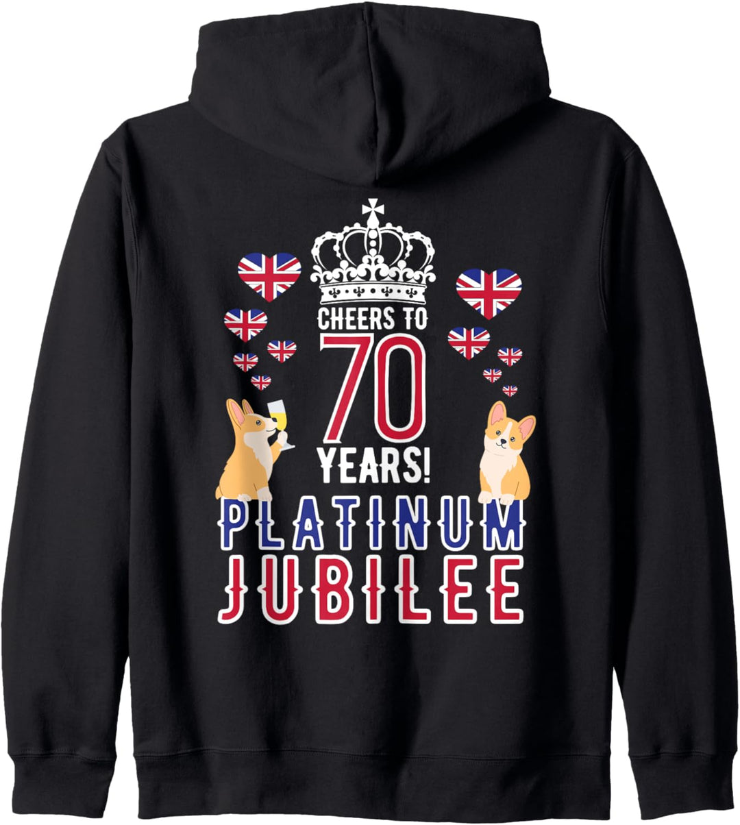 Queen Elizabeth Platin Jubiläum 70 Jahre Thronjubiläum 2022 Kapuzenjacke