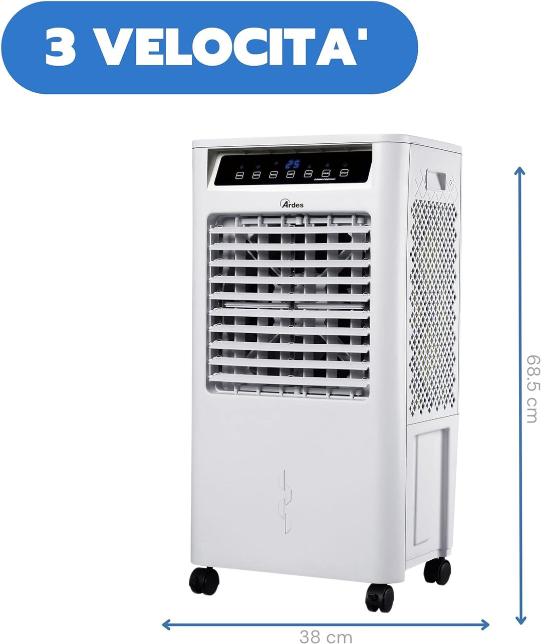 ARDES - AR5R14 Verdunstungskühler mit Ionisator mit 3 Luftstrom-Geschwindigkeiten, Nachtbrise- und N