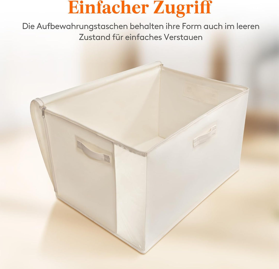 Lifewit 60L Bettdecken Aufbewahrungstasche mit Griffen, Aufbewahrungsbox mit Deckel, Kleideraufbewah