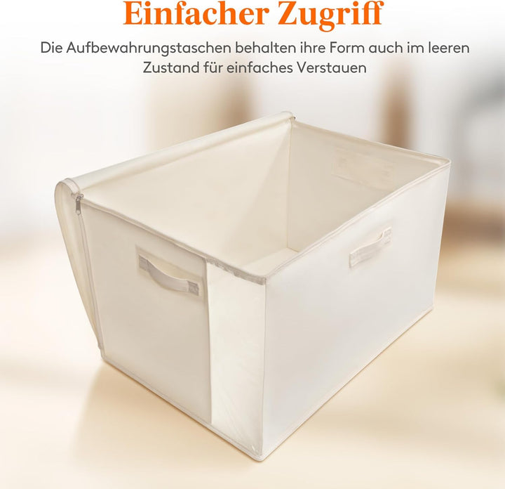 Lifewit 60L Bettdecken Aufbewahrungstasche mit Griffen, Aufbewahrungsbox mit Deckel, Kleideraufbewah