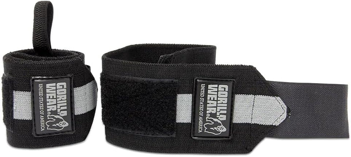 Gorilla Wear Wrist Wraps Ultra - schwarz/grau - Bodybuilding und Fitness Accessoire für Herren
